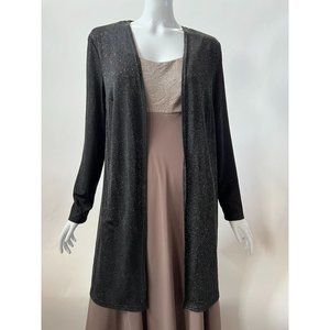 Delta Burke Metallic Thread Jacket  M Black  Metallic Polyester Made in USA